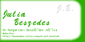 julia beszedes business card